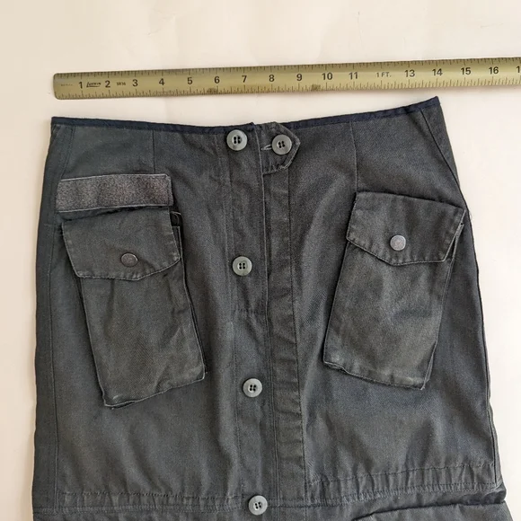 Mayer Peace Collection Utility Pencil Skirt Dark Green Grey Size S - Picture 8 of 10